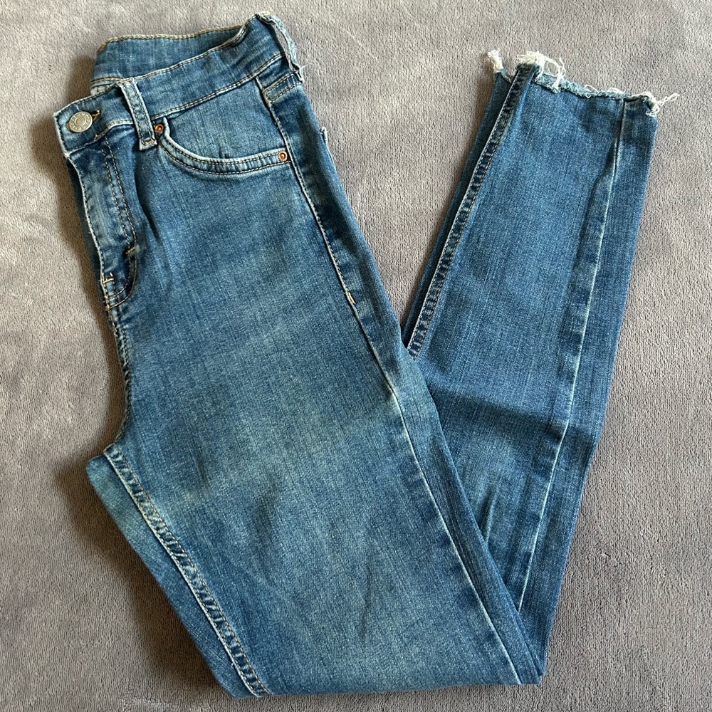 Topshop Blue Ankle Jeans